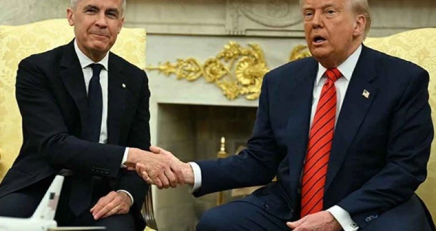 Tramp Kanadanın baş naziri Mark Karni ilə görüşüb