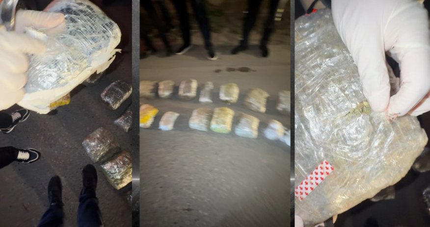 В Абшеронском районе задержанподозреваемый наркокурьер с 19 кг наркотиков