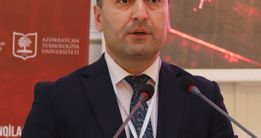 Nar CEO speaks at a conference in Ganja