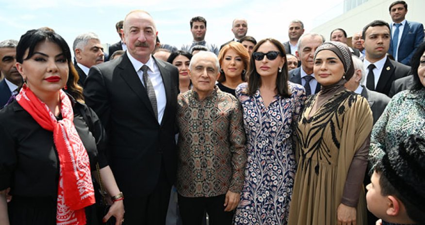 Prezident və xanımı Ağdam Muğam Mərkəzinin açılışında - Yenilənib