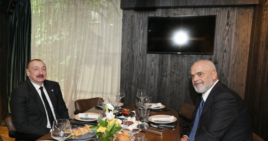 İlham Əliyevlə Albaniya Baş nazirinin işçi nahar əsnasında görüşü olub