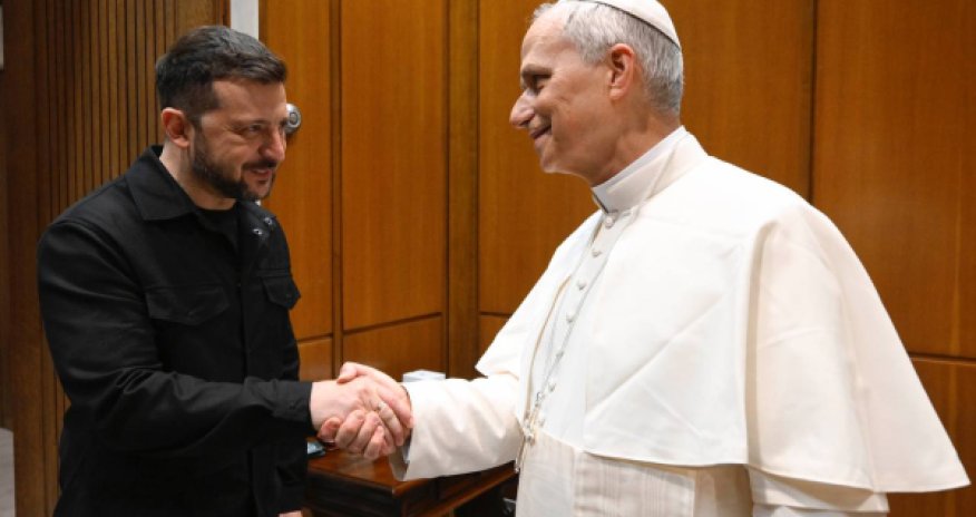 Zelenski Papa XIV Leo ilə görüşüb