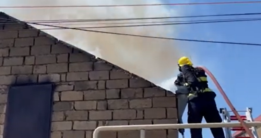 Sumqayıtda yanğın baş verib - Video