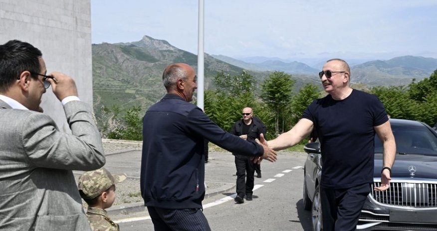 President Ilham Aliyev meets with residents in Lachin