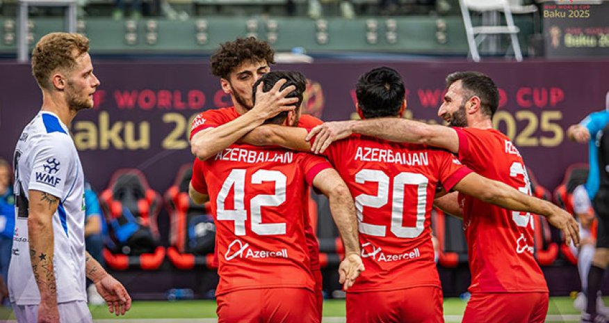 Azərbaycanın minifutbol millisi 1/4 finalda - Video