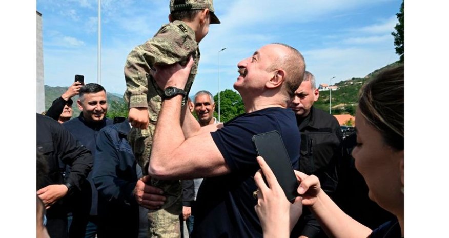 Prezidentin sosial media hesablarında Laçın sakinləri ilə görüşündən görüntülər paylaşılıb