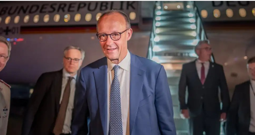 German Chancellor Merz arrives in Washington for meeting with Trump