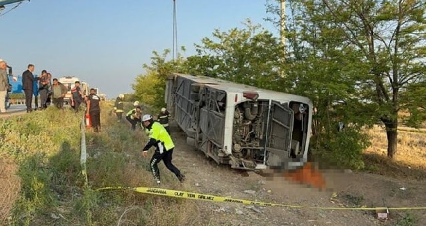 Türkiyədə sərnişin avtobusu aşıb,ölən və yaralananlar var