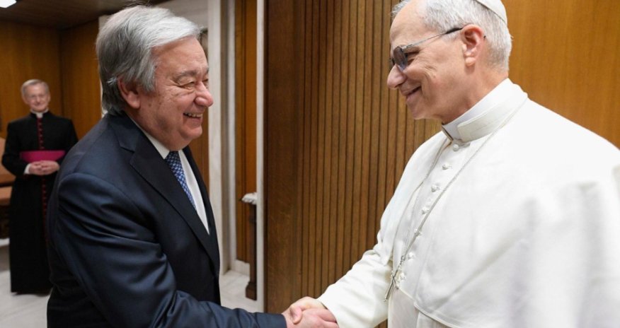 Papa Leo Vatikanda Quterreşlə görüşüb