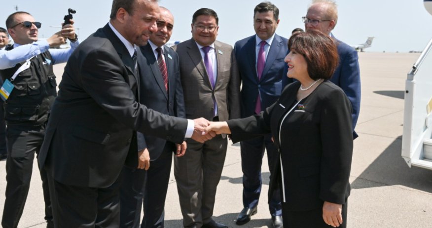 Sahibə Qafarova Qazaxıstana səfər edib