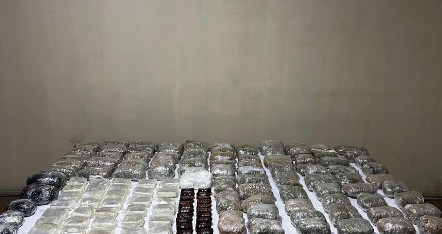 İrandan Azərbaycana 75 kq narkotik keçirmək istəyənlər saxlanılıb