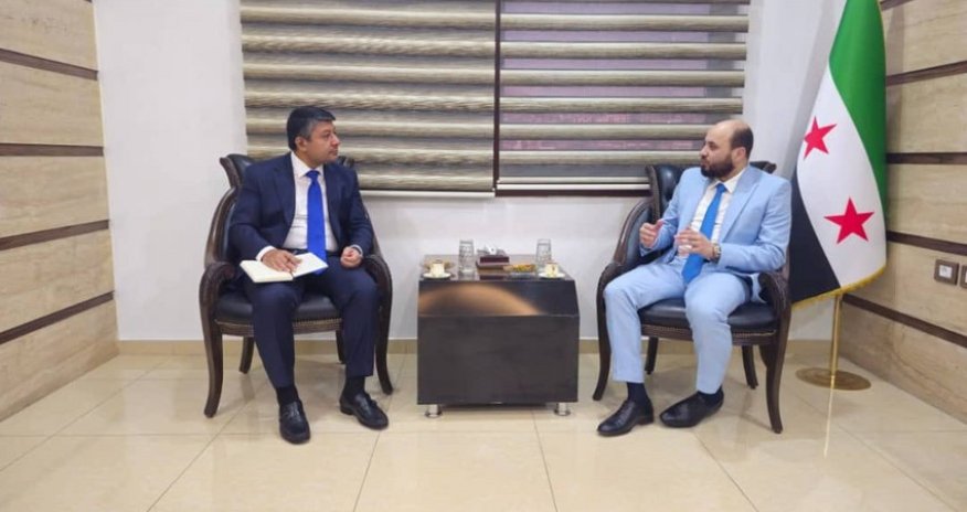 Azərbaycanın müvəqqəti işlər vəkili Suriyanın energetika naziri ilə görüşüb