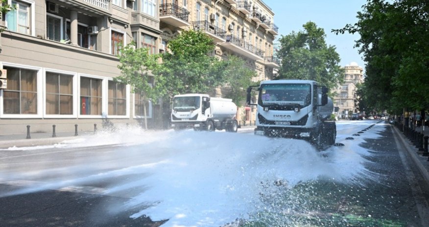 Paytaxtda növbəti geniş təmizlik işləri aparılıb