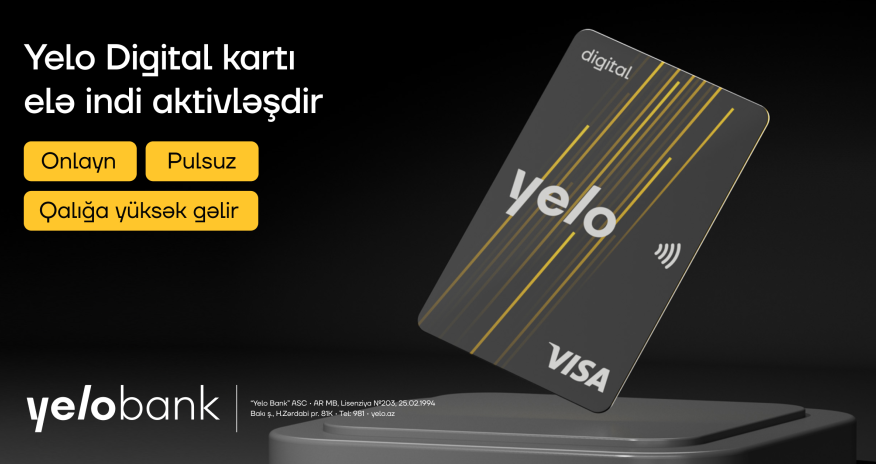 Новая цифровая карта от Yelo Bank: Yelo Digital Card!
