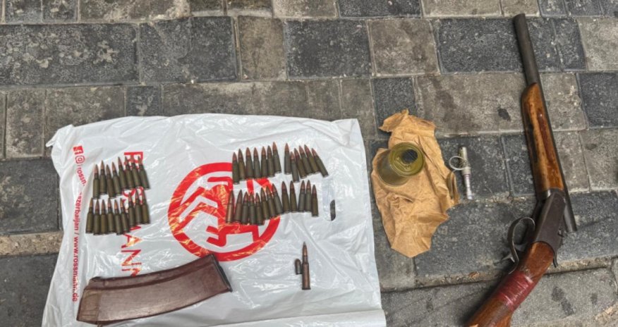 Səbail rayonunda silah-sursat aşkarlanıb - Video