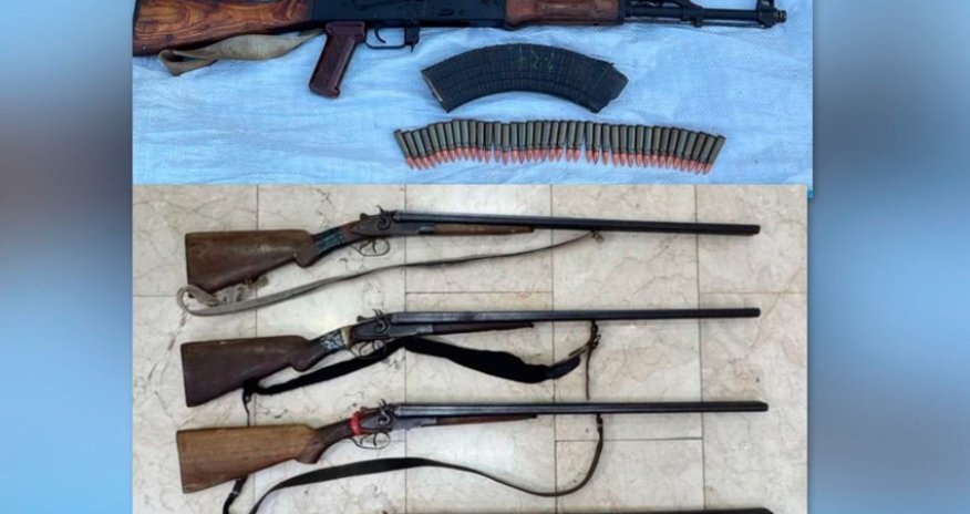 Zərdabda qanunsuz saxlanılan silahlar polisə təhvil verilib