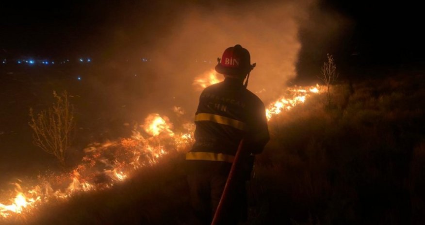 Masazırda açıq ərazidə yanğın söndürülüb - Yenilənib