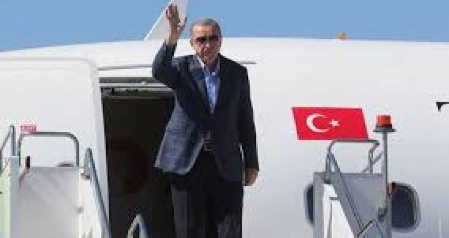 Erdogan arrives in Azerbaijan to attend ECO summit