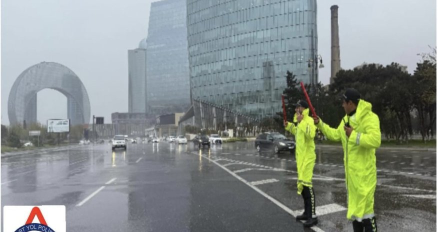 DYP yağmurlu hava şəraiti ilə bağlı sürücülərə müraciət edib