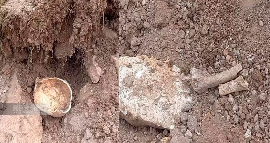 В Лачыне найдены останки человеческого скелета