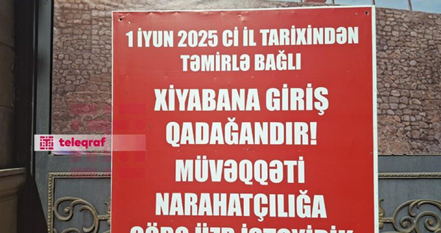 İkinci Fəxri xiyaban təmirə bağlanıb