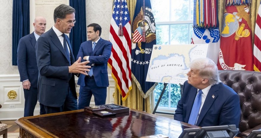 Tramp və Rutte arasında görüş başlayıb