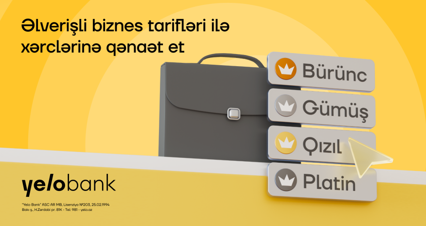 Yelo Bank offers advantageous tariff packages for entrepreneurs