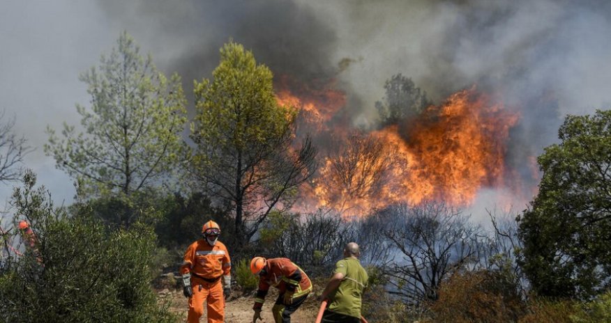 На юге Франции бушует лесной пожар