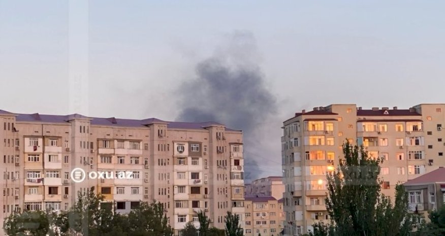 Sumqayıtda yanğın başlayıb