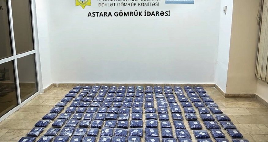 Astara Gömrük İdarəsində uğurlu əməliyyat nəticəsində 103,3 kq narkotik aşkarlanıb