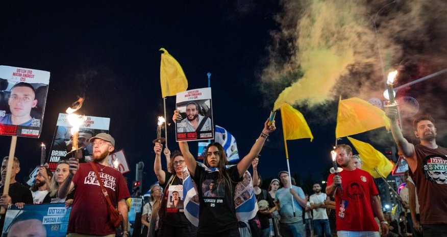 Tel-Əvivdə İsrail hökumətinə qarşı etiraz aksiyası keçirilir