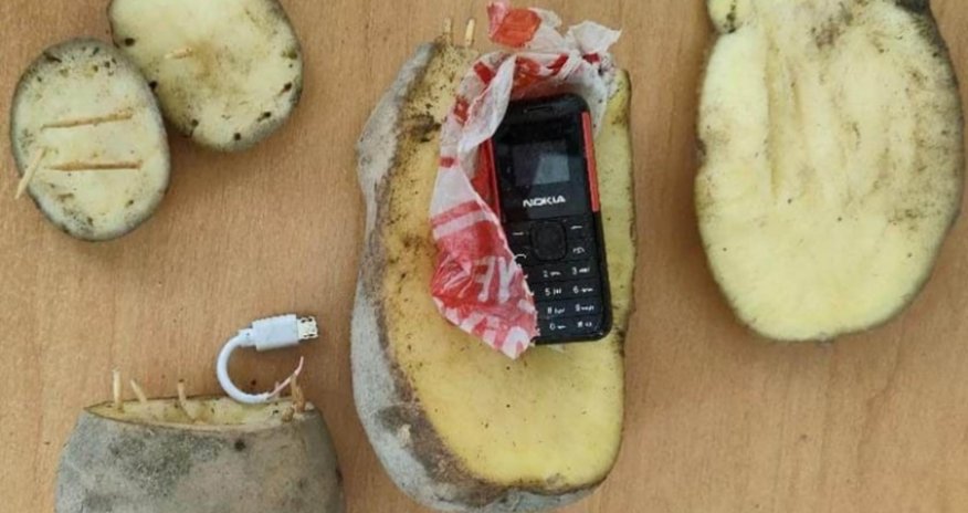 Kartofun içində həbsxana telefon keçirtmək istədi
