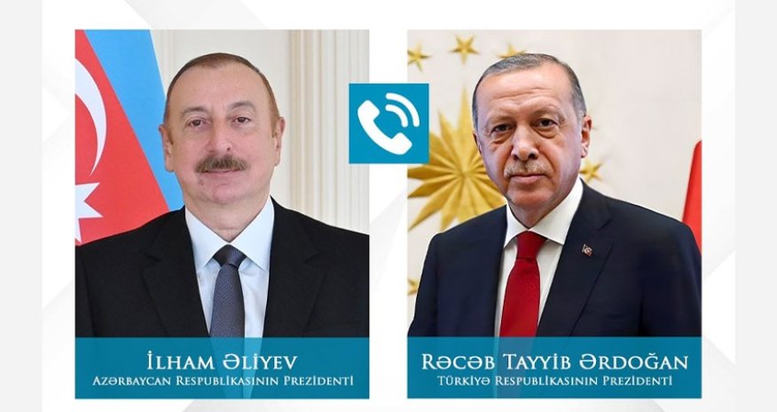 İlham Əliyev Rəcəb Tayyib Ərdoğana zəng edib