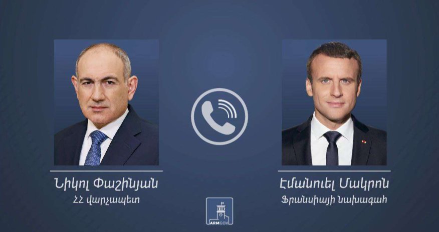 Paşinyan Makronla sülh sazişi və regional əməkdaşlıq müzakirə edib