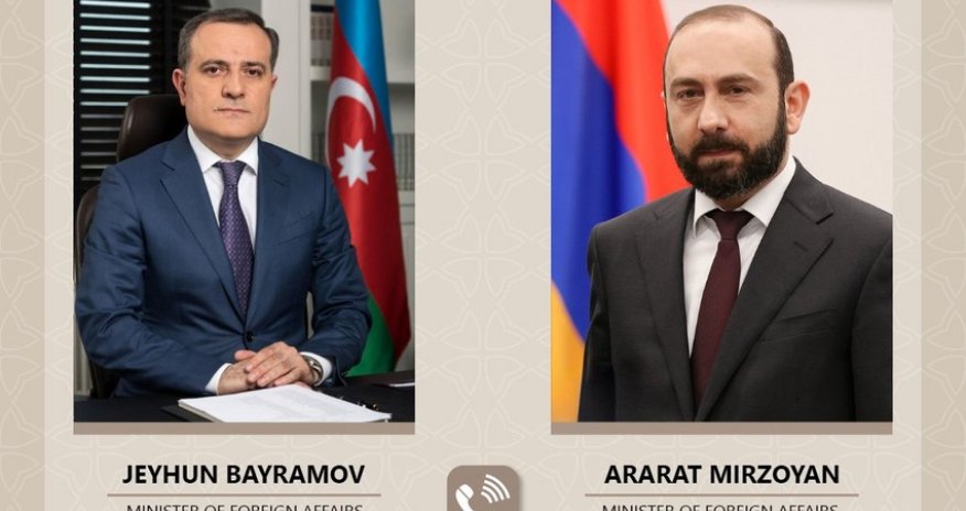 Ceyhun Bayramovla Mirzoyan arasında telefon danışığı olub