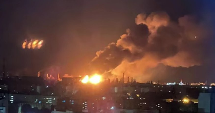 Ukrayna Rusiyada neft emalı zavodunu vurub