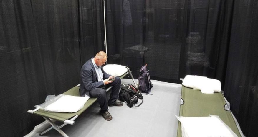 Russian journalists housed in former COVID hospital