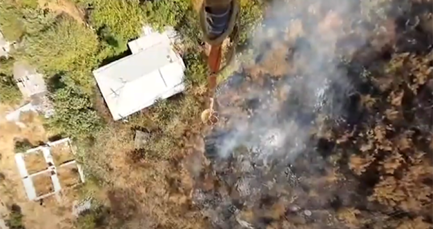 Ağdərədə dağlıq ərazidəki yanğın söndürülüb - Video