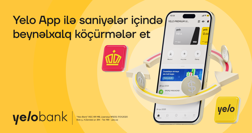 Zolotaya Korona köçürmələri Yelo App ilə daha sürətli!