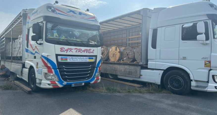 Azərbaycandan göndərilən humanitar yardımUkraynaya çatıb