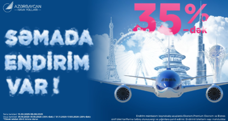 AZAL turizm gününə özəl endirim kampaniyası elan edir