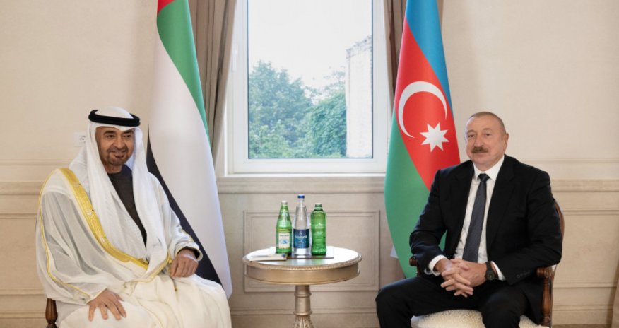 President of Azerbaijan Ilham Aliyev holds one-on-one meeting with President of United Arab Emirates