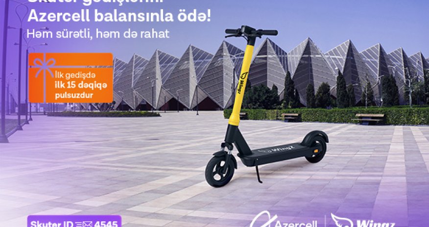 Azercell ilə şəhərdaxili mikromobillikdə yeni mərhələ