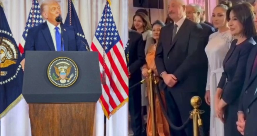 Tramp və Əliyev arasında maraqlı dialoq - VİDEO