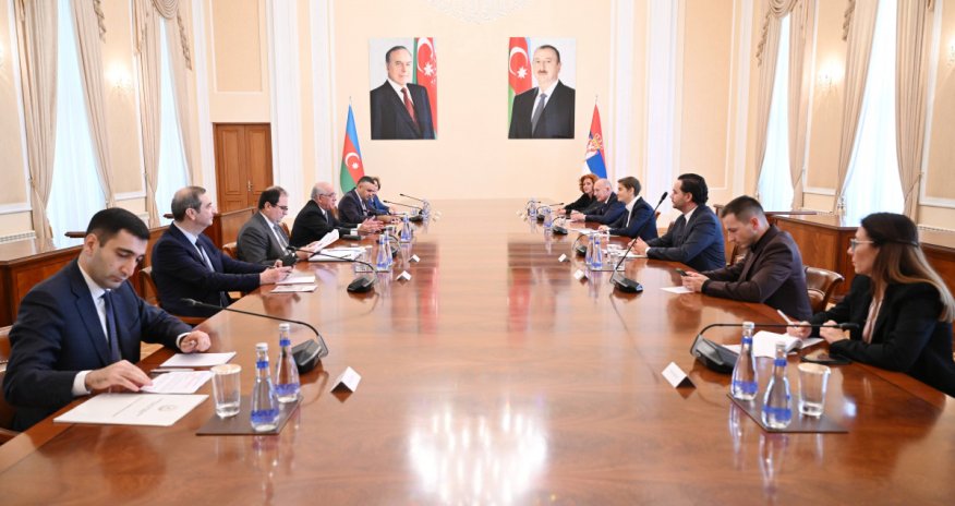 Əli Əsədov Serbiya Milli Assambleyasının sədri ilə görüşüb