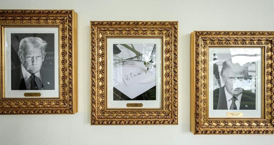 В Белом доме вместо портрета Байдена фото &laquo;авторучки&raquo;