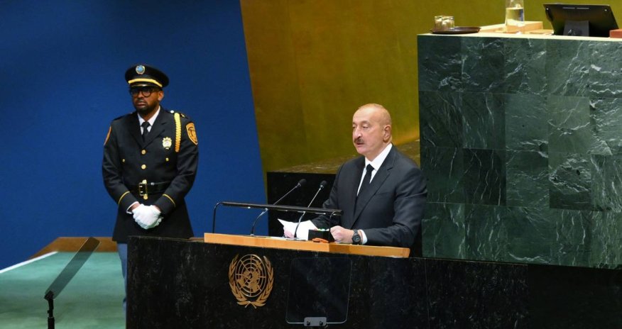 Aliyev hails peace with Armenia, highlights U.S. ties at UN Assembly