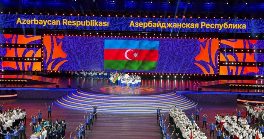 Gəncə şəhər stadionunda III MDB Oyunlarının açılış mərasimi keçirilib &ndash; Yenilənib