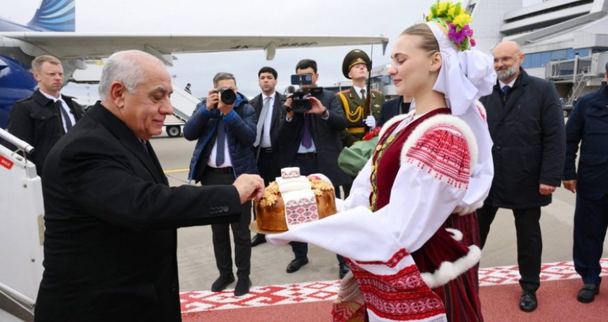 Azerbaijan&rsquo;s prime minister Ali Asadov arrives in Minsk