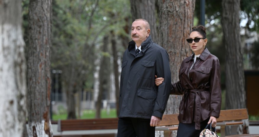 Aliyev and the first lady open new park in Baku